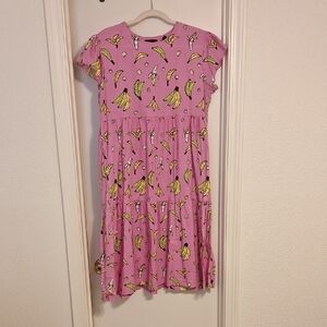 Nowoorks Banana Print Dress Sz L